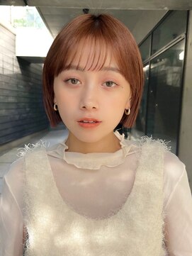 ガーデンヨコハマ(GARDEN YOKOHAMA) ミニボブ切りっぱなしタッセルボブブリーチダブルカラーピンク