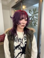 レコ 渋谷(LECO) レッド×パープルのルーツデザインウルフ