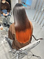 シアー(sheer) 《sheer /稲葉》#グラデーションカラー#アプリコットオレンジ