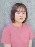 イメチェン/ホワイトブロンド/外ハネボブ/ワイドバング/表参道