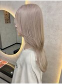 ホワイトグレージュミニウルフチェリーブラウンデジタルパーマ