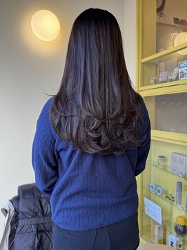 ヒントステーション(HINTSTATION) 〈浅草 半個室〉ロングレイヤー×アッシュブラウン