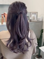 ドープリット(Dope LIT)&nbsp;ラベンダーグレージュ/ハーフアップ/ヘアアレンジ/髪質改善