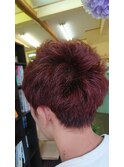 【イメチェン】メンズ×レッド×ショート