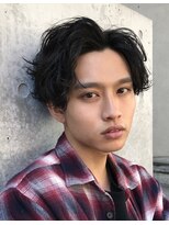 フィフス(fifth)&nbsp;七三オールバックかき上げヘアソフトツーブロック無造作パーマ