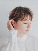 似合わせカット大人かわいい前髪ふんわりショート[銀座/銀座駅]
