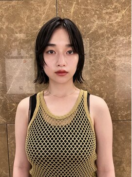 ノク 渋谷(nok) ウルフ_ボブ＿ブルーブラック＿ブルージュ_オリーブベージュ