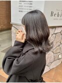 地毛風 暗髪ヘア