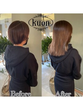 クオン(kuon) 切りっぱなしスタイル&イヤリングカラー♪【シールエクステ】