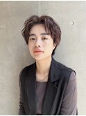 ウェーブパーマ×マロンショート・20代・30代