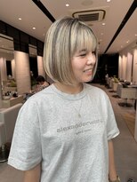 地毛残し　ブロンドボブ　20代30代40代