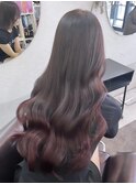 ハッシュカット/フルバング/似合わせカット/レッドブラウン