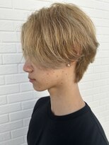 ヒュイル バイ ニアウ(Hwyl by Niau) メンズマッシュセンターパートスパイラルパーマニュアンスパーマ