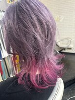 ヘアースタジオ ゴーゴー ヘアー(HAIR STUDIO GOGO HAIR) ラベンダーピンクウルフ