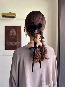 美容室 メザミー MESAMIES 結婚式お呼ばれ二次ヘアアレンジヘアセット