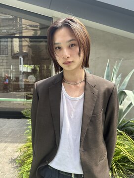 ノラジャーニー(NORA Journey) メンズボブウルフメンズミディアムレイヤーカットメンズウルフ