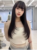 レイヤーロング/ヘルシースタイル/韓国ヘア/ベビーピンク/新宿