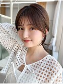 くびれヘア前髪なしレイヤーカットレイヤーボブネビージュ外ハネ