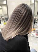 韓国ヘアーハッシュカットレイヤーカットハイライトカラー