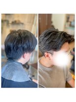 テラス(Terrace)&nbsp;センターパート毛流れパーマ