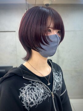 ヴェイン 渋谷(vain) ボルドーカラー 中性ウルフ