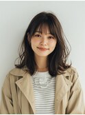 着物ヘア/大人ガーリー/ダークアッシュ/似合わせカット/横浜駅