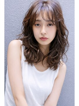 マルフェ 天王寺(marfe) 【marfe】ミディアムレイヤー＿レイヤーカット＿パーマ