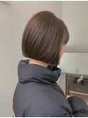 切りっぱなしボブナチュラルボブ外ハネ外国人風ボブブラウン