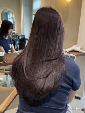 ヒイロ(hiilo.) 暖色カラーはブリーチ無しがオススメ♪ワンカラーでワインレッド