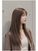 ナチュラルブラウン艶ストレートUP