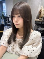 ラミエバイメルト 下北沢(lamie by melt)&nbsp;花田レイヤーカットグレージュミルクティーベージュ下北沢顔周り