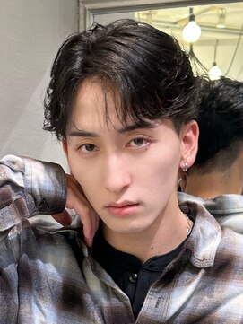 ロンドロゼ 池袋(Lond rose) men'sニュアンスパーマダウンバングフェザーカット/ダウンパーマ