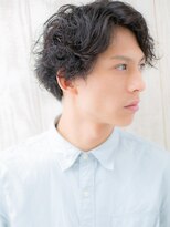 モッズヘア メン 仙台愛子駅前店(mod's hair men) 20代30代かき上げブラックセンターパートカルマパーマc仙台愛子