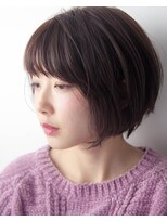 ヘアメイク エイト キリシマ(hair make No.8 kirishima)&nbsp;〔No.8 中村〕ラベンダーグレージュ　ショートボブ