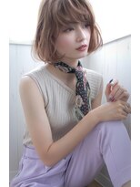 ヘアーアンドメイク ファット(Hair&Make PHAT)&nbsp;ラベージュカラーナチュラルボブ20代30代40代