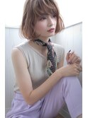 ラベージュカラーナチュラルボブ20代30代40代