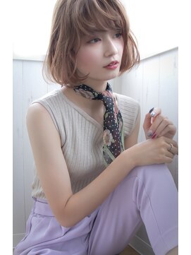 ヘアーアンドメイク ファット(Hair&Make PHAT) ラベージュカラーナチュラルボブ20代30代40代