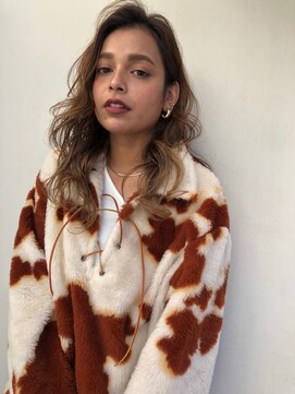 リアン(Lien) Lien☆かきあげバング×ローライトデザインカラー 立川