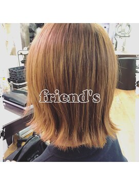フレンズ 環状通東店(friend's) ベージュ系カラー　外ハネボブ
