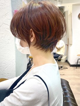 マグ ギンザ(mag ginza) アッシュベージュ/前髪長めショートボブ/ クールショート/柴