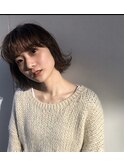 春パーマ×外ハネボブ×ミルクチョコレートカラー/こなれヘア