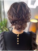 【ヘアセット・結婚式・成人式・卒業式】下目でふわふわまとめ髪