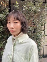 トロンヘアー(tronc hair)&nbsp;切りっぱなしボブ＆パーマ