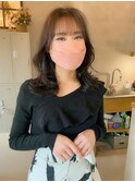 大人かわいいナチュラルウェーブ美シルエットミディアム小顔