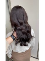 アイユー(ii+U)&nbsp;ラベンダーブラウン　艶髪　ロング　韓国巻き