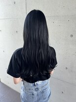 アチーブ ヘア デザイン(achieve hair design)&nbsp;黒髪暗髪☆大人可愛いなみなみウェーブロングブルーブラック