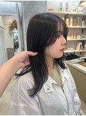韓国風 前髪カット 艶髪 くびれ巻き サイドバング