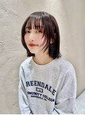 黒髪/ボブウルフ/ネビージュ/小顔/ワンレン