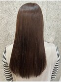 ダークブラウン 艶髪 美髪 髪質改善トリートメント 艶感