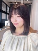 美髪ミディアム顔周りレイヤーおくれ毛_ba500551